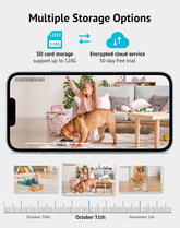Indoor Security Camera, 1080P Home Security Camera with Sound & Motion Detection, 360° Baby Monitor with Phone App, WIFI Pet Camera,2-Ways Audio, Night Vision,Sd&Cloud Storage, Works with Alexa
