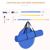 4PC Obstacle Dog Agility Training Course Kit Backyard Competitive Equipment- Blue/Yellow