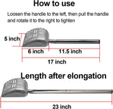 Stainless Steel Cat Litter Scoop 23 Inches Telescoping Litter Scoop with Long Handle Perfect Scooper for Cats and Dogs