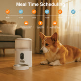 Purechew Sight Double Automatic Pet Feeder HD Camera Feeder with Double Bowls for Cats and Dogs